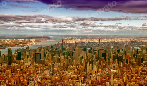 Preview: New York City From The Sky, Manhattan View From Helicopter.