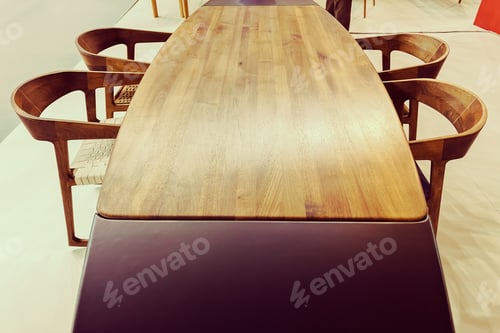 Preview: Type Of Kitchen Chairs In The Exhibition Hall, Note Shallow Depth Of Field