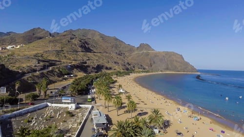 Preview: Aerial View Of Las Teresitas Beach In Tenerife Island, Spain.