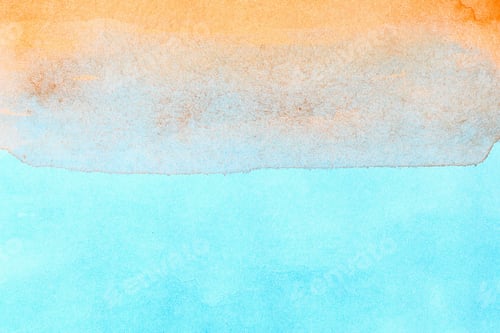 Preview: Watercolor Abstract Background with Blue and Orange