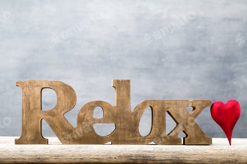 Preview: Home. Decor Home. Message Written In Heart Wooden Blocks.