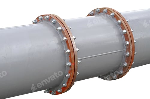 Preview: Pipe Flange With Bolts Connecting Between Pipe And Water Tank