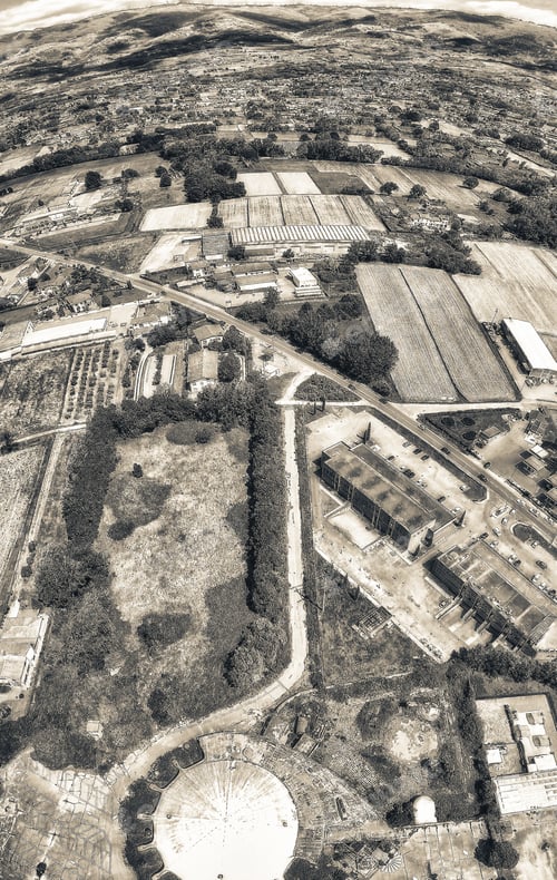 Preview: Aerial View Of Circular Sport Game Stadium.