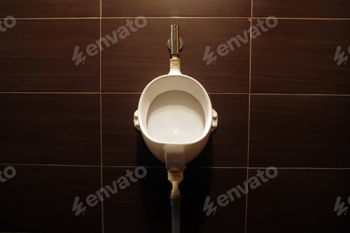 Preview: Vertical Shot Of A Toilet On A Brown Background