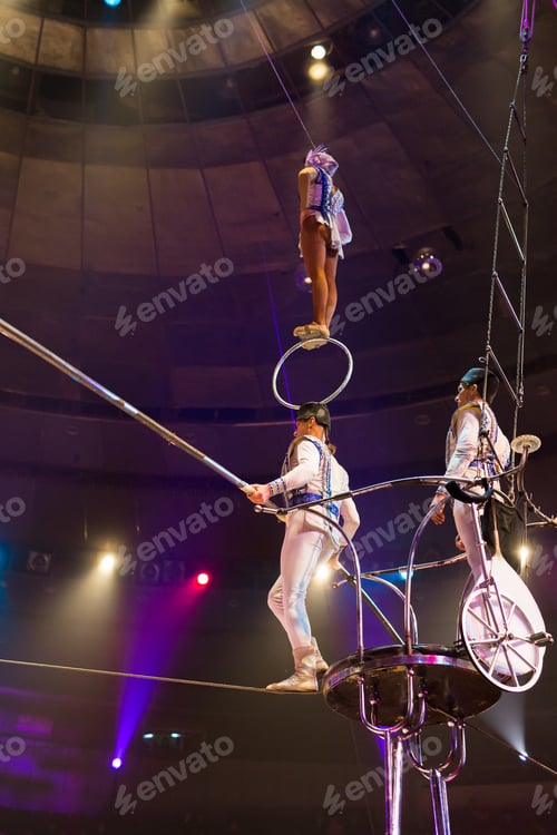 Preview: Performance Of Aerialists In The Circus Arena