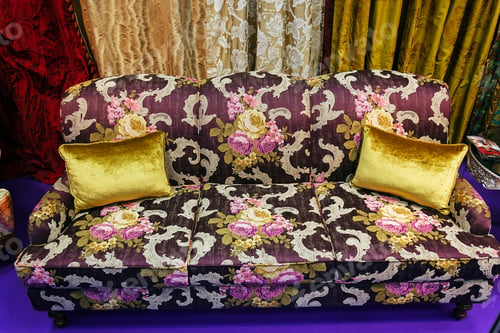Preview: Detail Of Classic Furniture Sofa In Living Room.