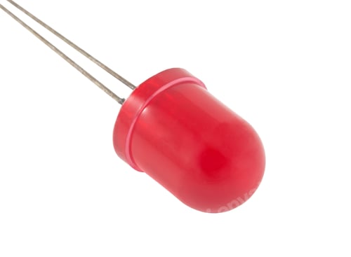 Preview: Red Light-Emitting Diodes (Led) On White Background