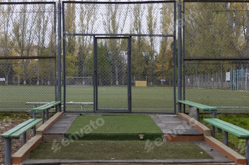 Preview: Sports Ground Closed To The Public Due To The Covid-19 Pandemic. Lockdown Background