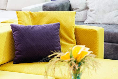 Preview: Detail Of Classic Furniture Sofa In Living Room.