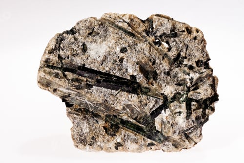 Preview: Actinolite Mineral Inosilicates With Talc On The White Background
