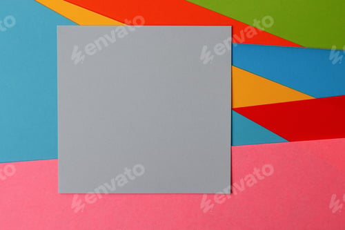 Preview: Sticker With Place For Text On A Bright And Colorful Background, Blank For Design With Copy Space
