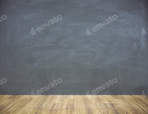 Preview: Blackboard and Wooden Floor Background for Education