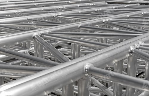 Preview: Stack Of New Metal Trusses For Mounting The Stage