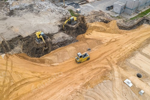 Preview: An Excavator Prepares The Site For Construction Of The View From The Top.