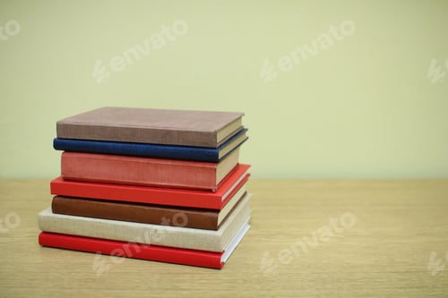 Preview: Books On The Table In Library