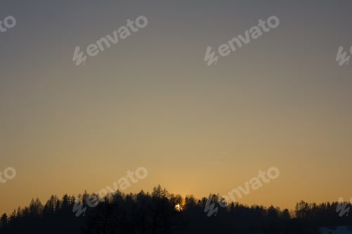 Preview: Winter Sunset For Background.
