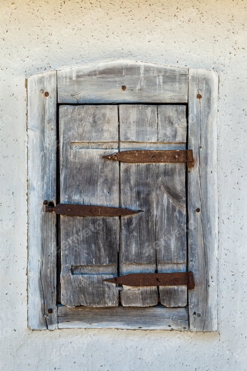 Preview: Closed Vintage Window Of Old House