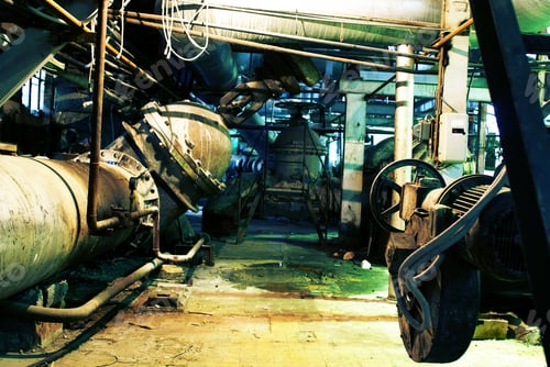 Preview: Pipes And Big Valves Inside Abandoned Factory