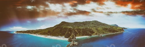 Preview: Panoramic Aerial View Of Tonnara Beach In Calabria With Scoglio Ulivo, Italy.