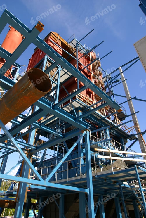 Preview: Cranes And Beams On Construction Of Industrial Factory