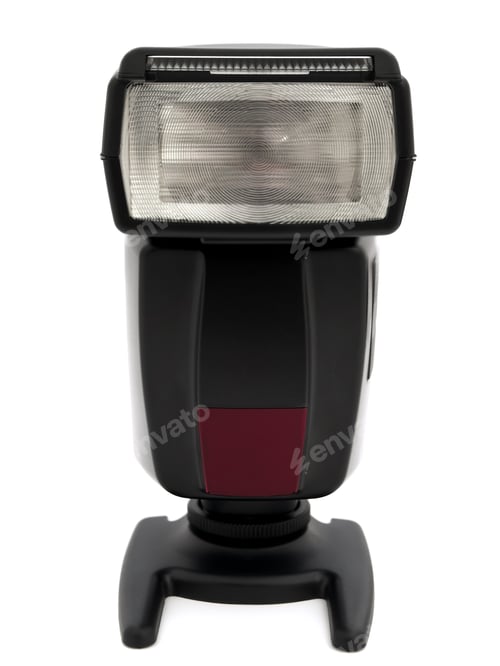 Preview: Front View Of Flash-Light Over White Background
