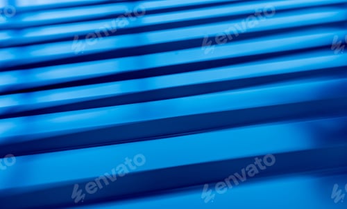 Preview: Blue Metallic Roof Tiles Background With Drops Of Water.