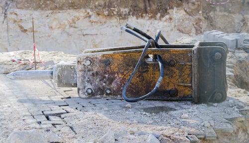 Preview: Hammer Attached Equipment For Drilling And Breaking On Construction Site