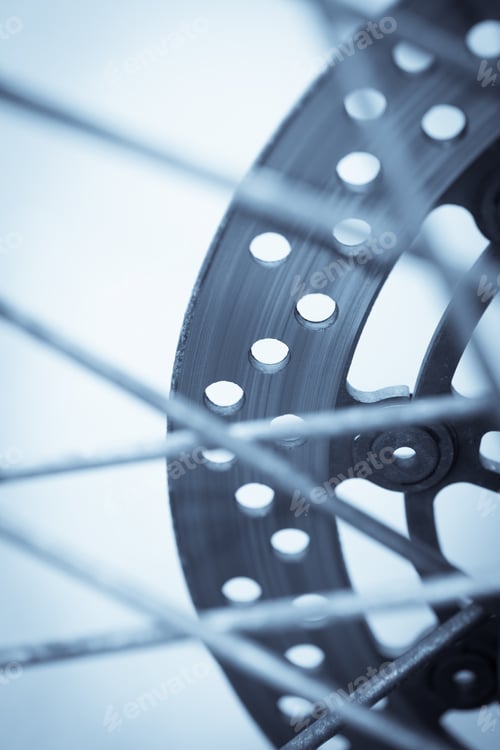 Preview: Color Image Of The Brake Disc Of A Motorcycle.