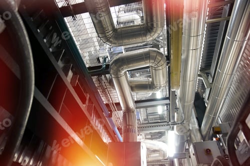 Preview: Equipment, Cables And Piping As Found Inside Of A Modern Industrial Power Plant