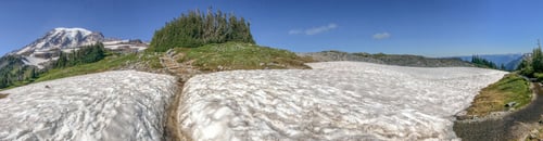 Preview: Mount Rainier National Park, Washington. Panoramic View In Summer Season.