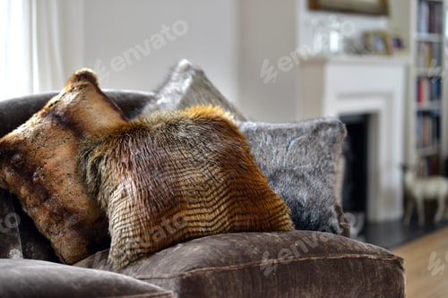 Preview: Faux Fur Throws And Cushions Room Interior