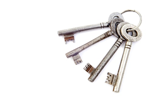 Preview: Old Key On White Background