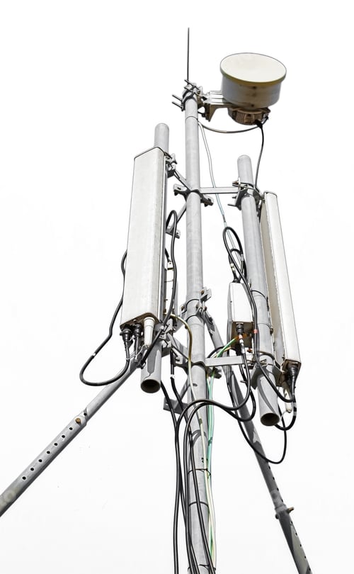 Preview: The Tower With Aerials Of Cellular On White Background