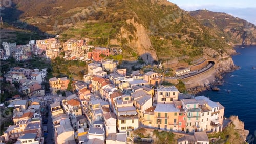 Preview: Aerial View Of Manarola, Five Lands, Italy.