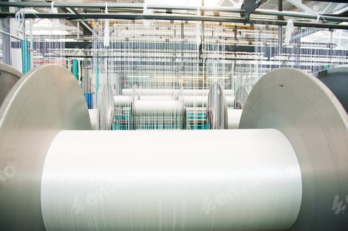 Preview: Textile Industry - Yarn Spools On Spinning Machine In A Textile Factory