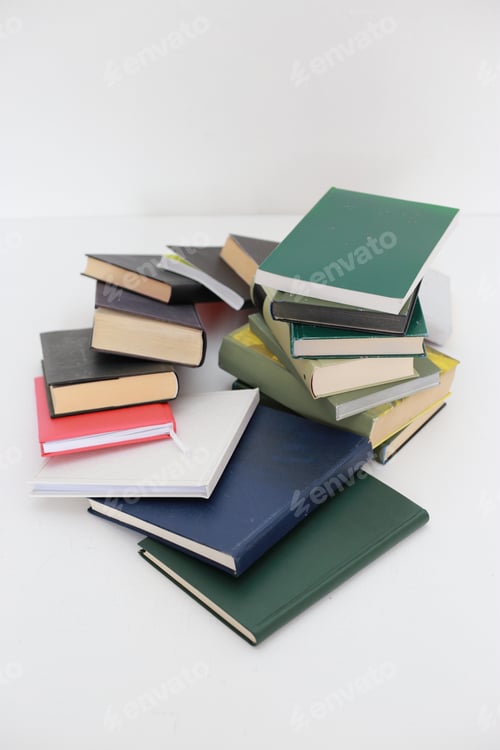 Preview: Stack Of Books On White Background