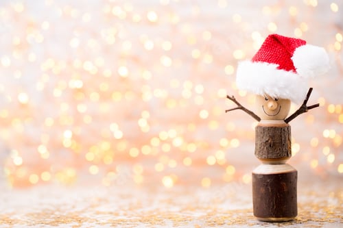 Preview: Christmas Greeting Card With Christmas Rustic Decorations.