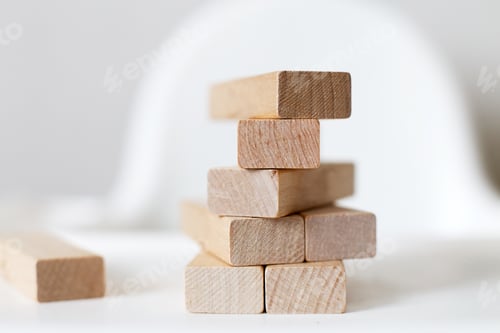Preview: Wooden Pyramid On The Highchair. Stick Game.