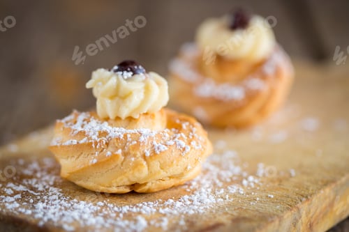 Preview: Delicious Home Made Zeppole Pastries Typical From South Of Italy, Puglia, Region