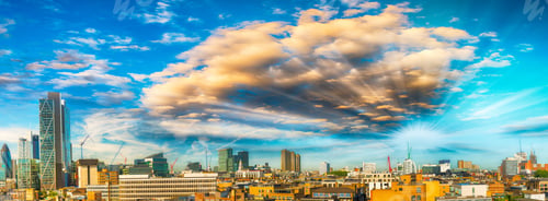 Preview: Amazing Panoramic View Of London At Sunset, United Kingdom.