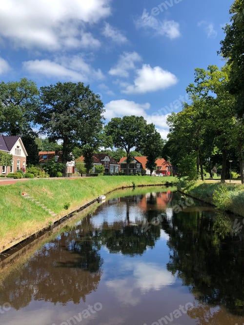 Preview: Canal In Oosterwolde, Friesland The Netherlands
