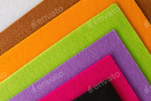 Preview: Colorful Set Felt Texture For Background.