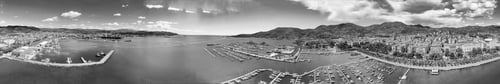 Preview: La Spezia, Italy. Panoramic View Of Port And City Skyline On A Sunny Day.