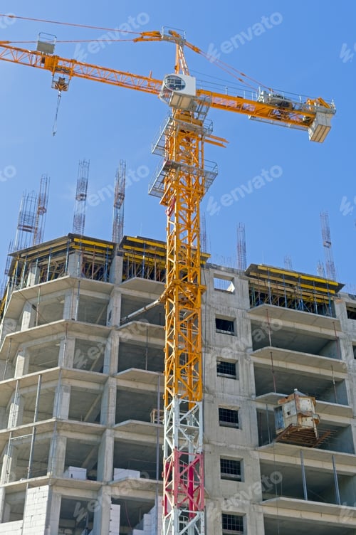 Preview: Lifting Faucet On A Background Blue Sky