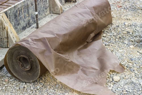 Preview: Waxed Paper Underlayment For Concrete Slab Installation, Moisture Barrier During Concreting Floors