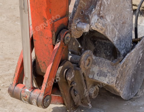 Preview: Part Of Modern Excavator Machines Isolated On White