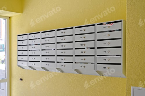 Preview: Mailboxes On The Ground Floor Of A New Apartment Building