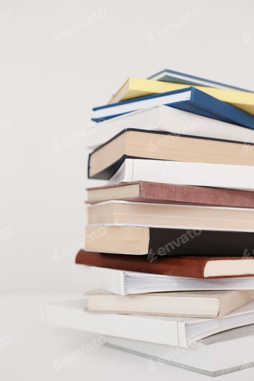 Preview: Stack Of Books On White Background