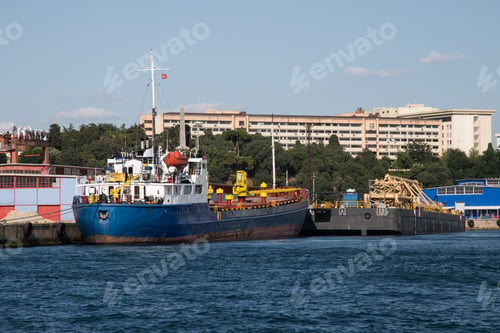 Preview: Cargo Ship Loading In A Trading Port