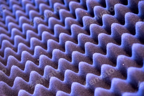 Preview: Dark Blue Artificial Foam, Acoustic Foam Insulation Texture On Background.